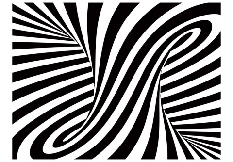 Fototapeta - op art: czarno-biały Fototapeta - op art: czarno-biały
