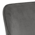 Krzesło Scandinavian - ciemne szare, metal, do jadalni, z podłokietnikami