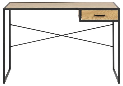 INDUSTRIALNE BIURKO DENMARK LOFT, Z SZUFLADĄ, CZARNY METAL, DĄB, 110 CM INDUSTRIALNE BIURKO DENMARK LOFT, Z SZUFLADĄ, CZARNY METAL, DĄB, 110 CM