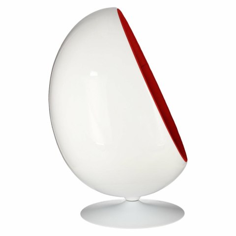 FOTEL EGG, JAJO, OWALNY, BIAŁO-CZERWONY, FUTURYSTYCZNY, OBROTOWY, NIETYPOWY FOTEL EGG, JAJO, OWALNY, BIAŁO-CZERWONY, FUTURYSTYCZNY, OBROTOWY, NIETYPOWY
