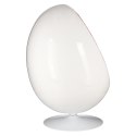 FOTEL EGG, JAJO, OWALNY, BIAŁO-CZERWONY, FUTURYSTYCZNY, OBROTOWY, NIETYPOWY
