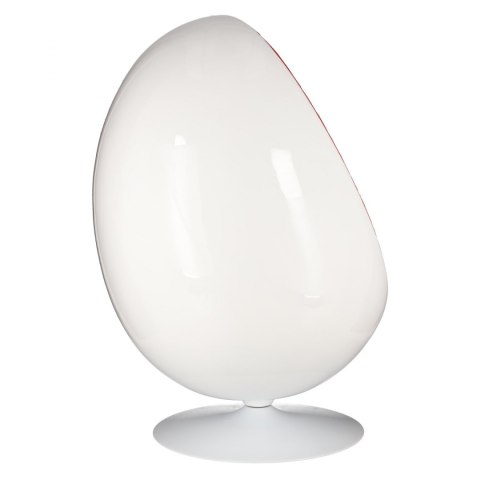 FOTEL EGG, JAJO, OWALNY, BIAŁO-CZERWONY, FUTURYSTYCZNY, OBROTOWY, NIETYPOWY FOTEL EGG, JAJO, OWALNY, BIAŁO-CZERWONY, FUTURYSTYCZNY, OBROTOWY, NIETYPOWY