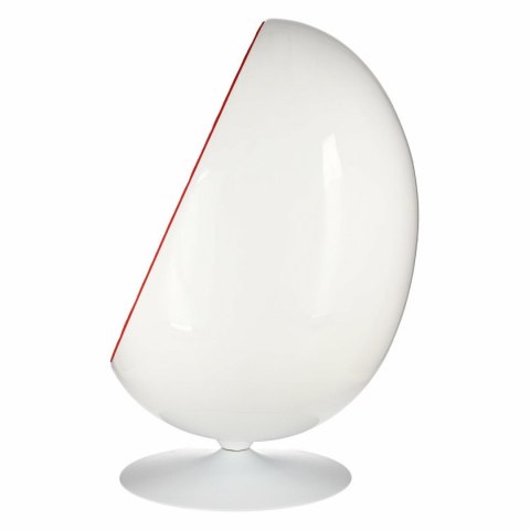 FOTEL EGG, JAJO, OWALNY, BIAŁO-CZERWONY, FUTURYSTYCZNY, OBROTOWY, NIETYPOWY FOTEL EGG, JAJO, OWALNY, BIAŁO-CZERWONY, FUTURYSTYCZNY, OBROTOWY, NIETYPOWY