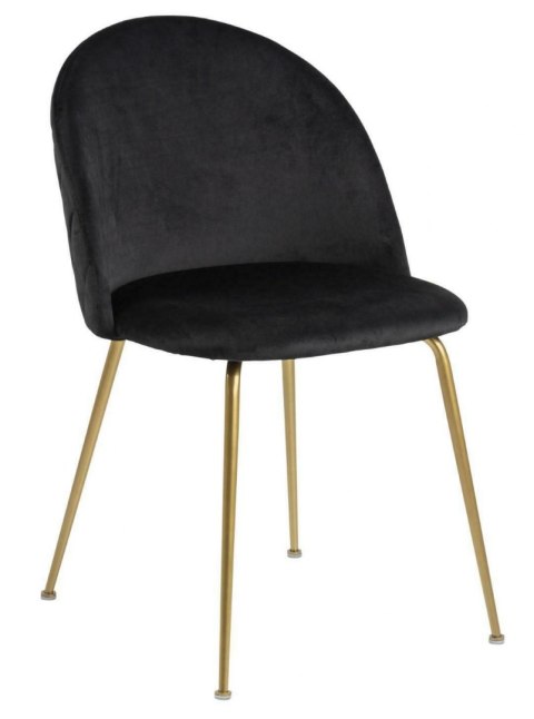 PIKOWANE CZARNE KRZESŁO GLAMOUR, ZŁOTE NOGI, METAL, DO JADALNI, DO SALONU PIKOWANE CZARNE KRZESŁO GLAMOUR, ZŁOTE NOGI, METAL, DO JADALNI, DO SALONU