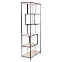 Regał DENMARK II Dąb jasny, metal, 6 półek, LOFT