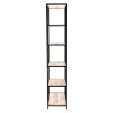Regał DENMARK II Dąb jasny, metal, 6 półek, LOFT