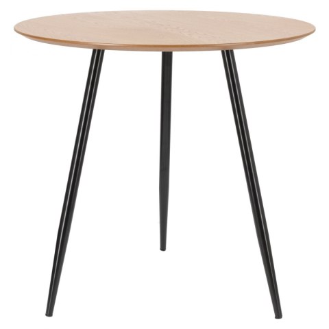 NOWOCZESNY STÓŁ 80 CM, CZARNE NOGI, METAL, OKRĄGŁY, LOFT, DĄB, NOWOCZESNY STÓŁ 80 CM, CZARNE NOGI, METAL, OKRĄGŁY, LOFT, DĄB,