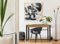 INDUSTRIALNE BIURKO LOFT, CZARNY METAL, MDF, DĄB, Z SZUFLADĄ, 100 CM