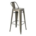 METALOWY HOKER LOFT ARTPRO Z OPARCIEM, INDUSTRIALNY, DO KUCHNI 75 CM