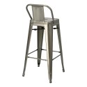 METALOWY HOKER LOFT ARTPRO Z OPARCIEM, INDUSTRIALNY, DO KUCHNI 75 CM