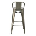 METALOWY HOKER LOFT ARTPRO Z OPARCIEM, INDUSTRIALNY, DO KUCHNI 75 CM