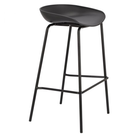 STOŁEK BAROWY, LOFT, CZARNY, METALOWY HOKER, DO KUCHNI, DO WYSPY, 73 CM