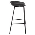 STOŁEK BAROWY, LOFT, CZARNY, METALOWY HOKER, DO KUCHNI, DO WYSPY, 73 CM