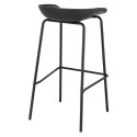 STOŁEK BAROWY, LOFT, CZARNY, METALOWY HOKER, DO KUCHNI, DO WYSPY, 73 CM