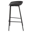 STOŁEK BAROWY, LOFT, CZARNY, METALOWY HOKER, DO KUCHNI, DO WYSPY, 73 CM