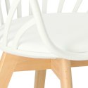 BIAŁE KRZESŁO RUSTICA, AŻUROWE, DO JADALNI, BUK, ELEGANCKIE, RUSTYKALNE