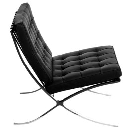 Fotel Barcelona - BARCELON CHAIR - czarna ekoskóra