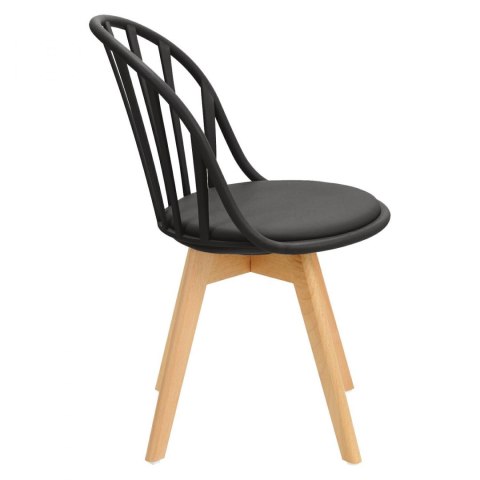 CZARNE KRZESŁO RUSTICA, AŻUROWE, DO JADALNI, BUK, ELEGANCKIE, RUSTYKALNE CZARNE KRZESŁO RUSTICA, AŻUROWE, DO JADALNI, BUK, ELEGANCKIE, RUSTYKALNE