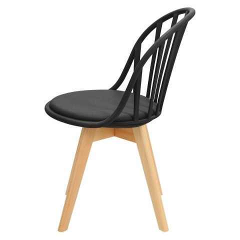CZARNE KRZESŁO RUSTICA, AŻUROWE, DO JADALNI, BUK, ELEGANCKIE, RUSTYKALNE CZARNE KRZESŁO RUSTICA, AŻUROWE, DO JADALNI, BUK, ELEGANCKIE, RUSTYKALNE