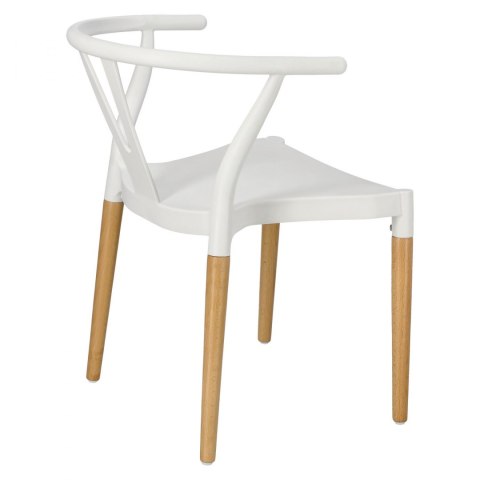 Krzesło Wishbone białe, eleganckie, proste, solidne, do kuchni, do jadalni Krzesło Wishbone białe, eleganckie, proste, solidne, do kuchni, do jadalni