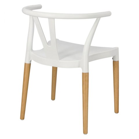 Krzesło Wishbone białe, eleganckie, proste, solidne, do kuchni, do jadalni Krzesło Wishbone białe, eleganckie, proste, solidne, do kuchni, do jadalni