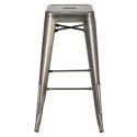METALOWY HOKER LOFT ARTPRO, INDUSTRIALNY, STOŁEK BAROWY DO KUCHNI, 75 CM