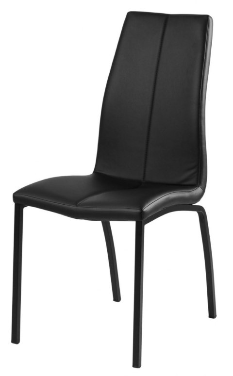 ELEGANCKIE CZARNE KRZESŁO, METALOWE, WYSOKIE OPARCIE, DO KUCHNI, DO JADALNI ELEGANCKIE CZARNE KRZESŁO, METALOWE, WYSOKIE OPARCIE, DO KUCHNI, DO JADALNI