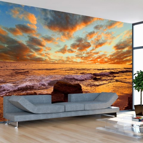 Fototapeta - Morze, plaża, zachód Fototapeta - Morze, plaża, zachód