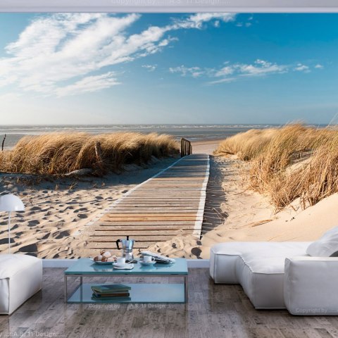 Fototapeta - Plaża Morza Północnego Fototapeta - Plaża Morza Północnego