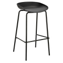 STOŁEK BAROWY, LOFT, CZARNY, METALOWY HOKER, DO KUCHNI, DO WYSPY, 73 CM