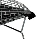 METALOWE KRZESŁO HARRY, CZARNA PODUSZKA, KRATA, INDUSTRIALNE, LOFT