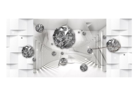 FOTOTAPETA SAMOPRZYLEPNA 588x280 Diamenty 3D Biała FOTOTAPETA SAMOPRZYLEPNA 588x280 Diamenty 3D Biała