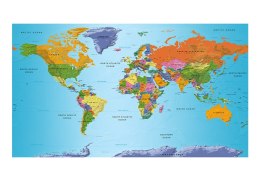 Fototapeta Samoprzylepna - 490x280 Mapa świata Kolor