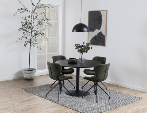 Stół Ibiza okrągły 110 cm CZARNY METAL, JEDNA NOGA Stół Ibiza okrągły 110 cm CZARNY METAL, JEDNA NOGA