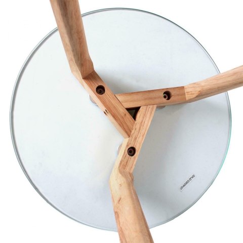 OKRĄGŁY STOLIK KAWOWY, SZKLANY, DREWNIANE NOGI, SKANDYNAWSKI, 50 CM OKRĄGŁY STOLIK KAWOWY, SZKLANY, DREWNIANE NOGI, SKANDYNAWSKI, 50 CM