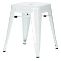 Metalowy Taboret ArtPro biały INDUSTRIALNY