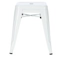 Metalowy Taboret ArtPro biały INDUSTRIALNY