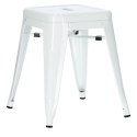 Metalowy Taboret ArtPro biały INDUSTRIALNY