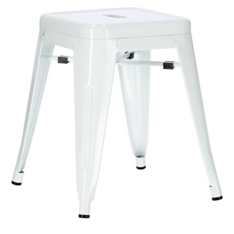Metalowy Taboret ArtPro biały INDUSTRIALNY