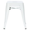 Metalowy Taboret ArtPro biały INDUSTRIALNY