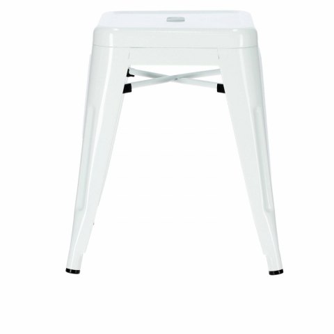 Metalowy Taboret ArtPro biały INDUSTRIALNY
