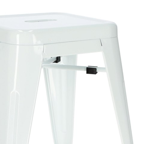 Metalowy Taboret ArtPro biały INDUSTRIALNY