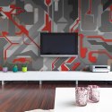 Fototapeta - czerwone ścieżki, Modern