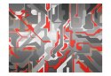 Fototapeta - czerwone ścieżki, Modern