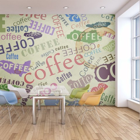 Fototapeta - Coffee, kolorowe napisy Fototapeta - Coffee, kolorowe napisy