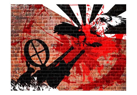 Fototapeta - Upolowany ptak, graffiti Fototapeta - Upolowany ptak, graffiti