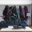 Fototapeta - Graffiti, budynki, mur