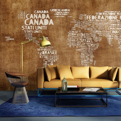 Fototapeta - Stara Mapa - po Włosku Fototapeta - Stara Mapa - po Włosku