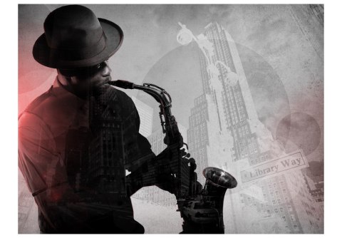 Fototapeta - Saksofon, muzyk jazzowy Fototapeta - Saksofon, muzyk jazzowy