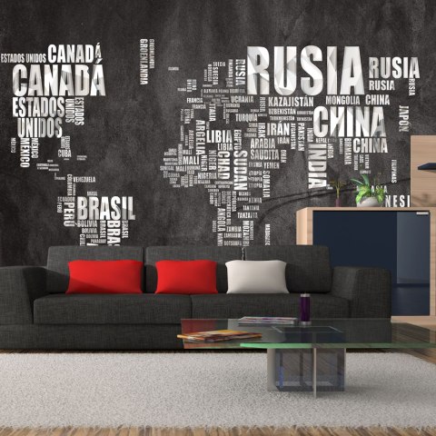 Fototapeta - Czarna Mapa - Hiszpański Fototapeta - Czarna Mapa - Hiszpański
